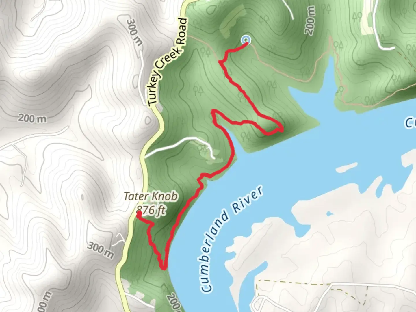 An image depicting the trail Bearwaller Gap Trail Out and Back and its surrounding area.