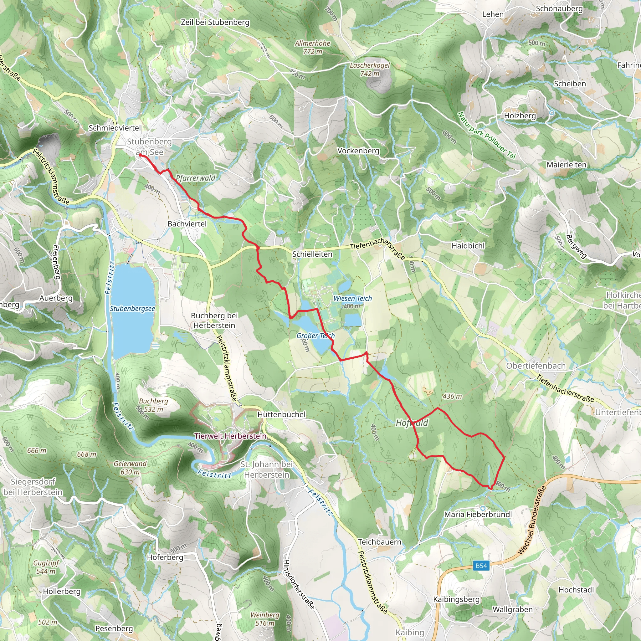 Maria Fieberbründl Pilgrimage Path - Fieberbründlweg mobile static map