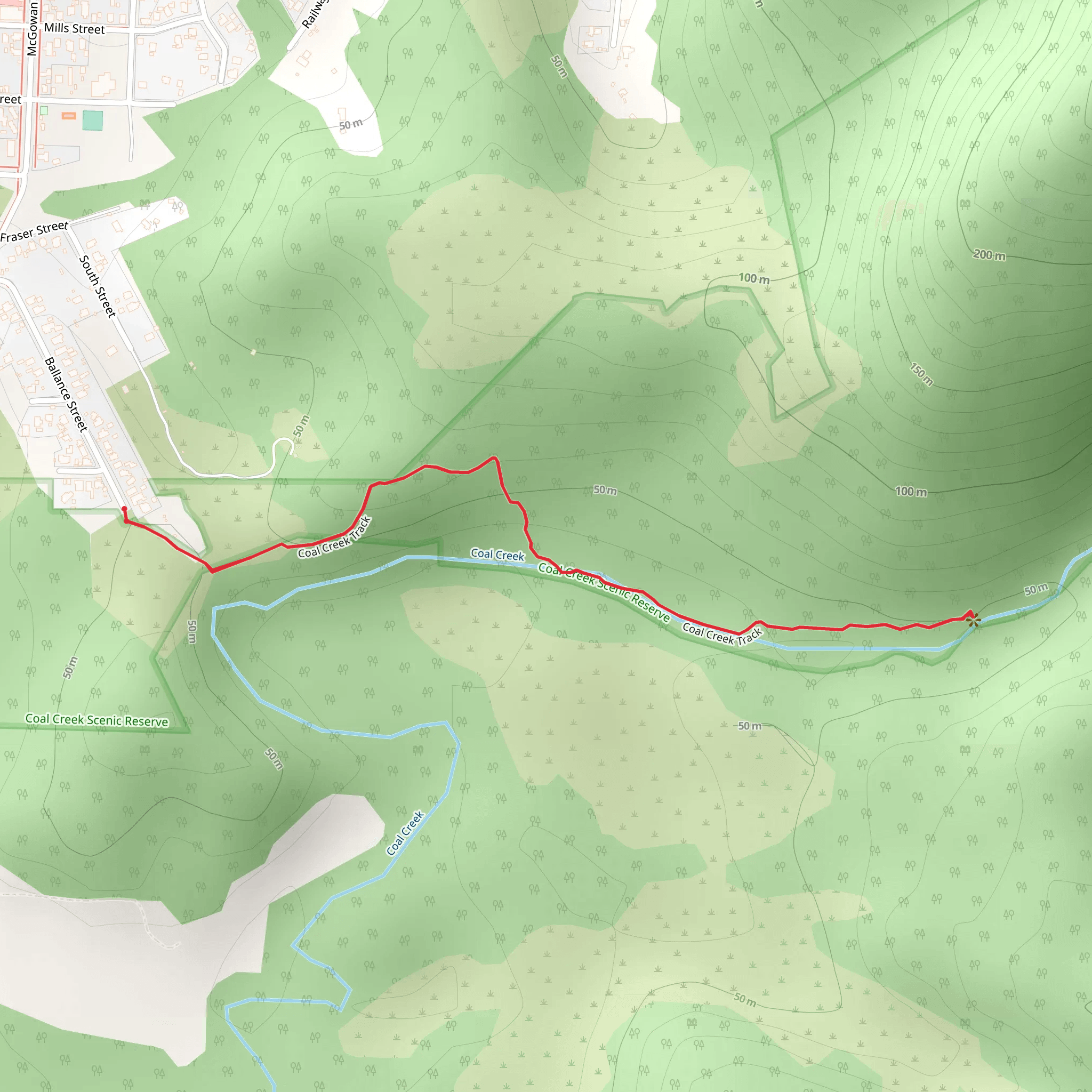 Coal Creek Track mobile static map