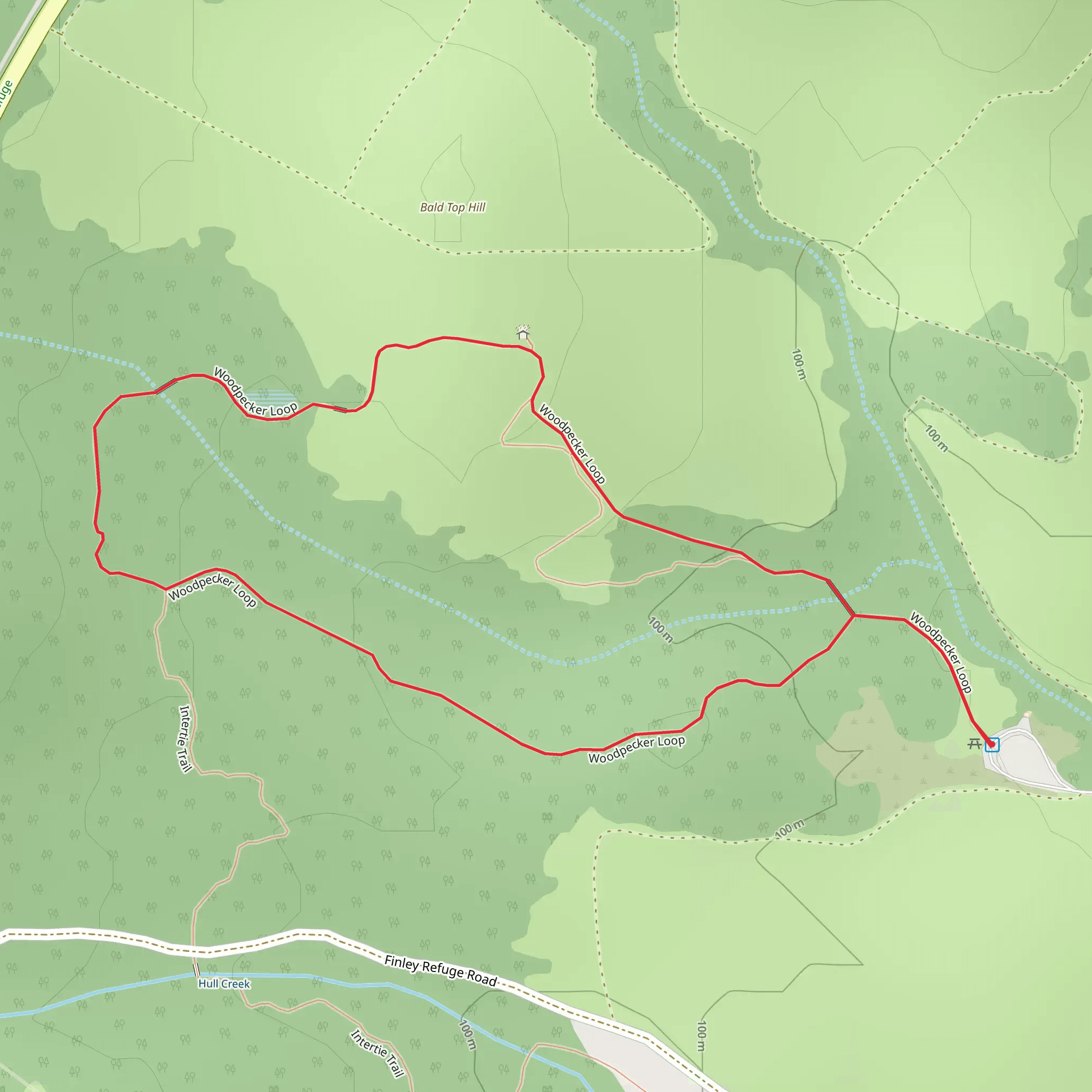 Woodpecker Loop Trail mobile static map