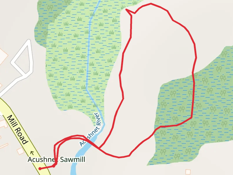 Mill Pond Loop via Acushnet River