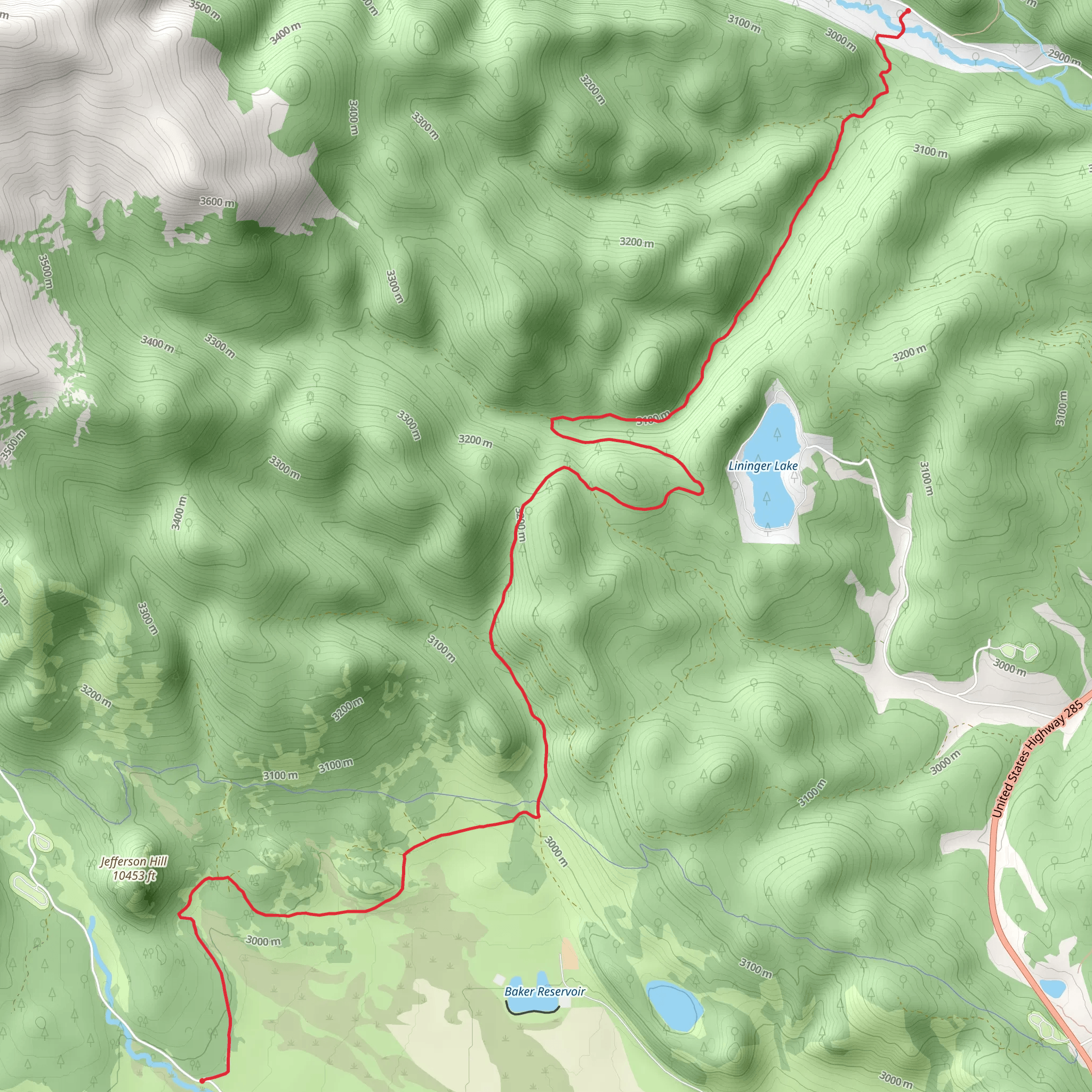 Deadman to Beaver Creek Road mobile static map