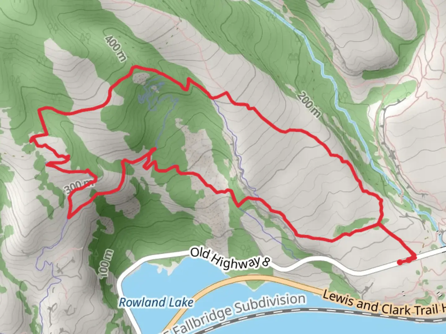 An image depicting the trail Bitterrot and Desert Parsley and Atwood Road Loop Trail and its surrounding area.