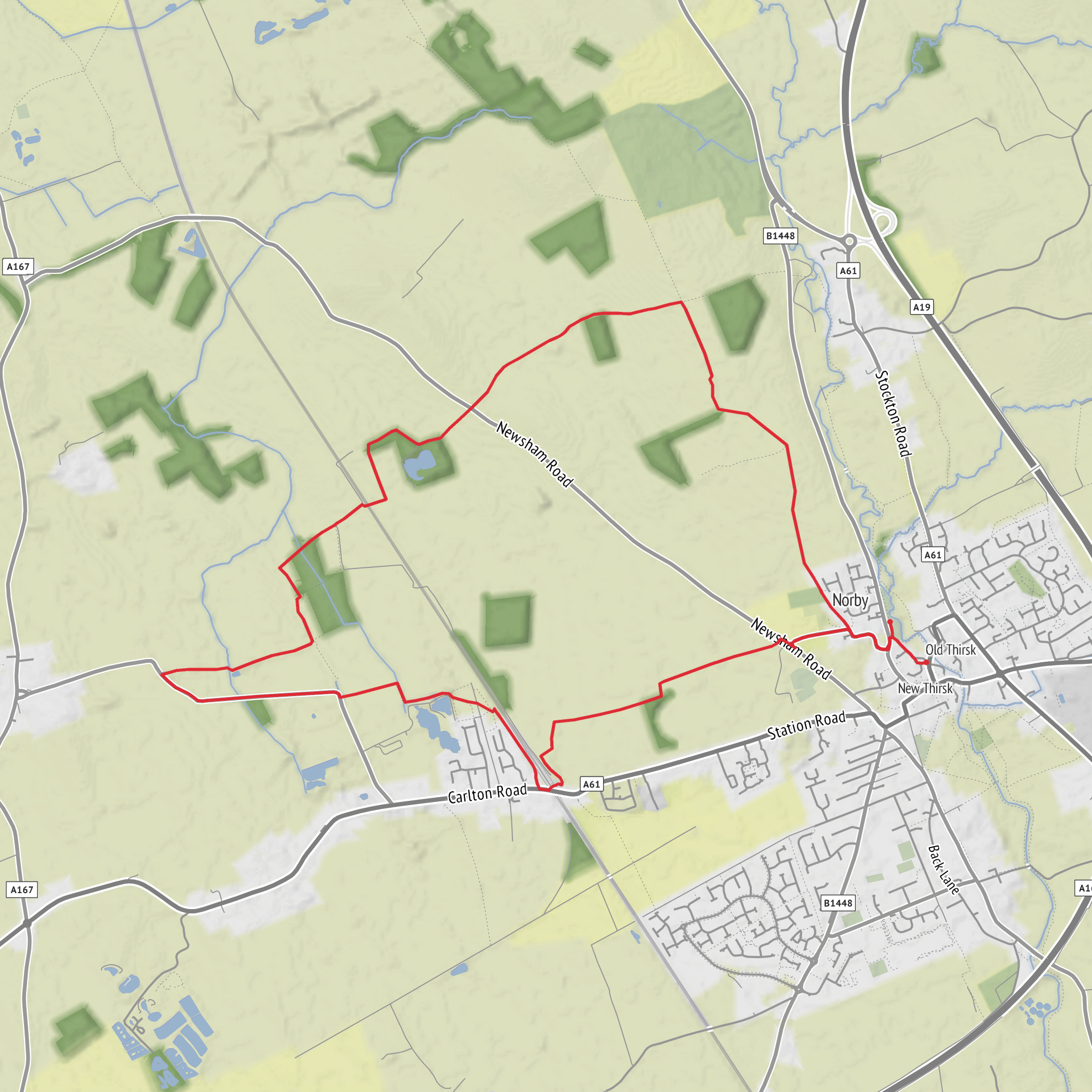 Thirsk Circular mobile static map