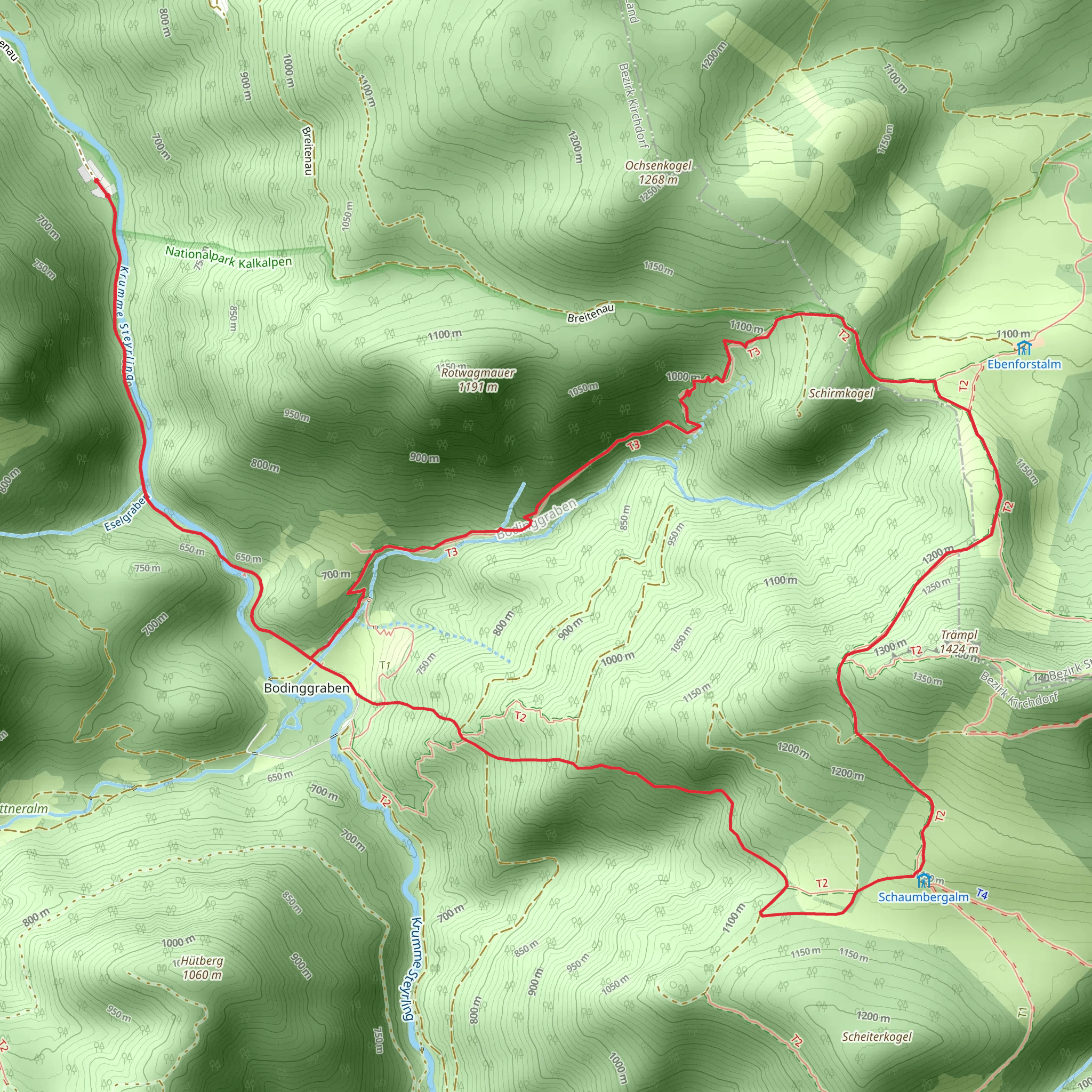 Ebenforstalm - Alpstein - Schaumbergalm mobile static map