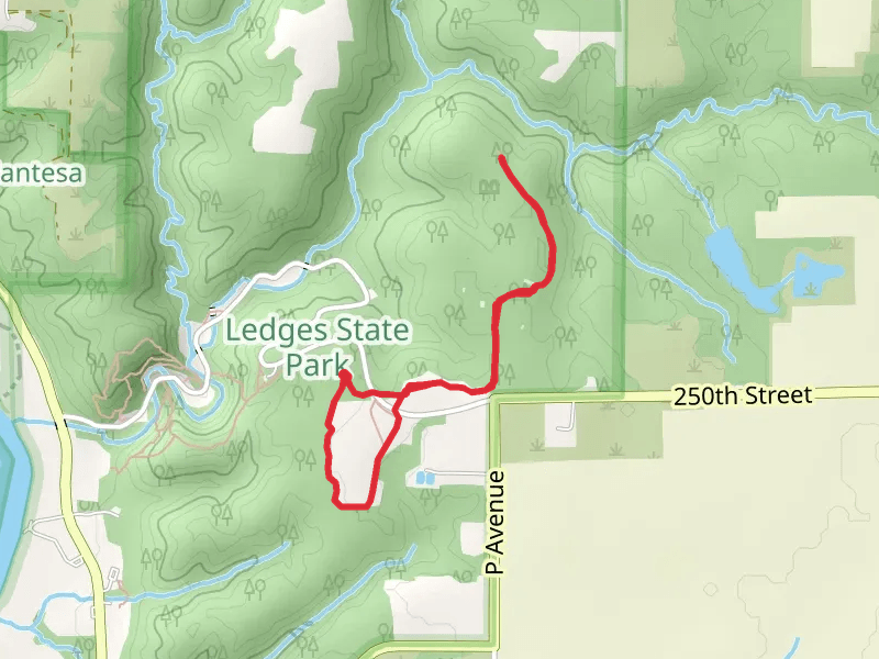 Ledges State Park Campground Walk
