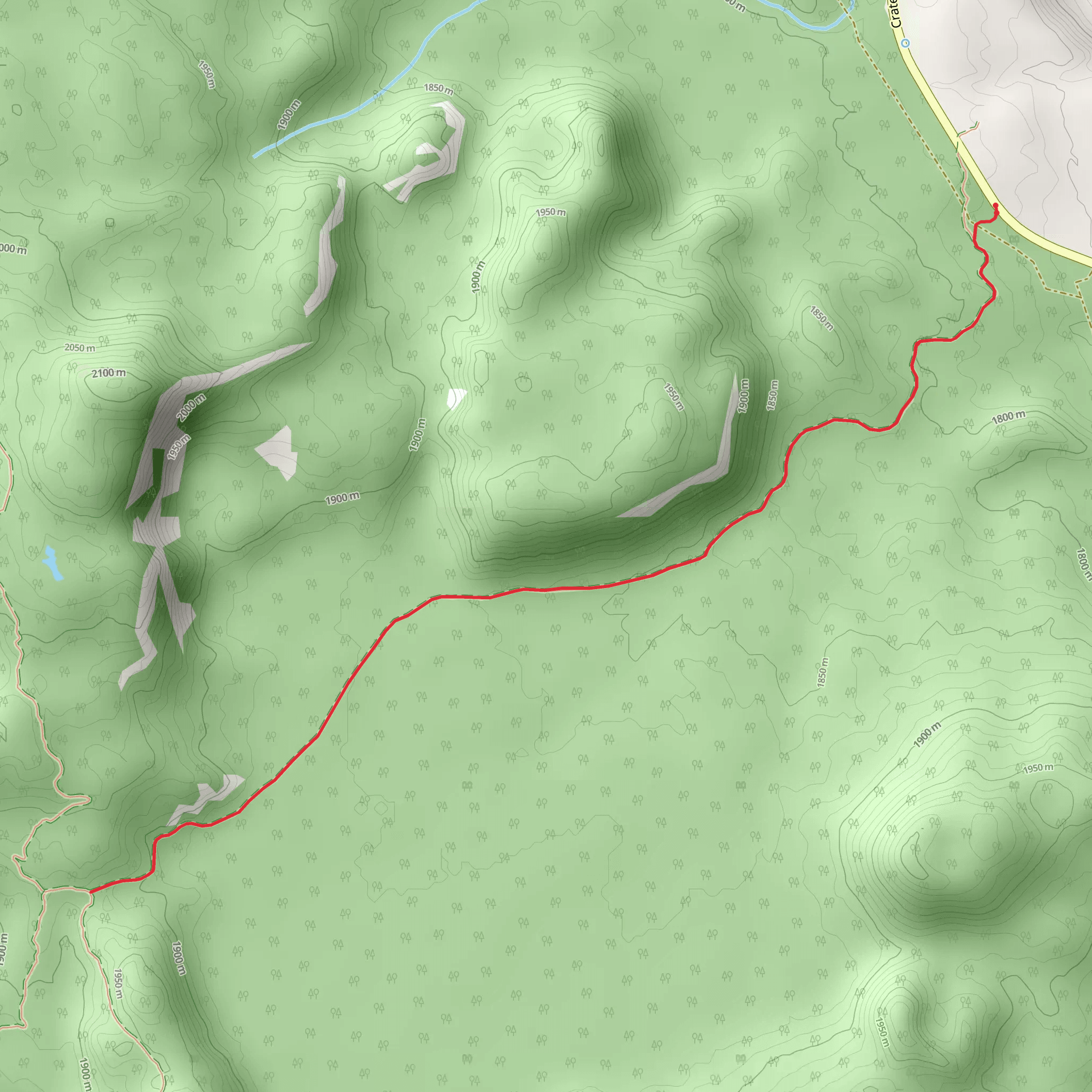 Pumice Flat Trail mobile static map