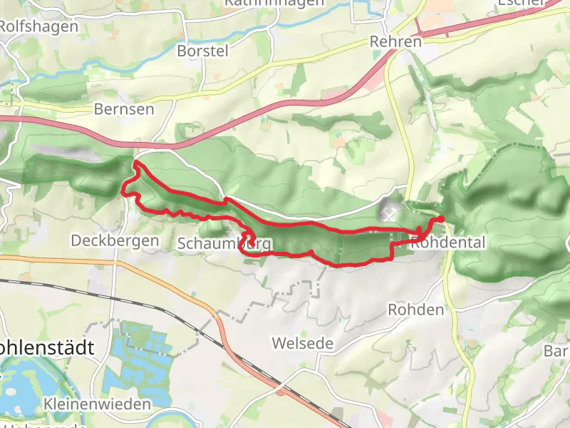 Schaumburg Castle and Springsteine via Rentnerweg, Wichtelsteig and Bahrweg
