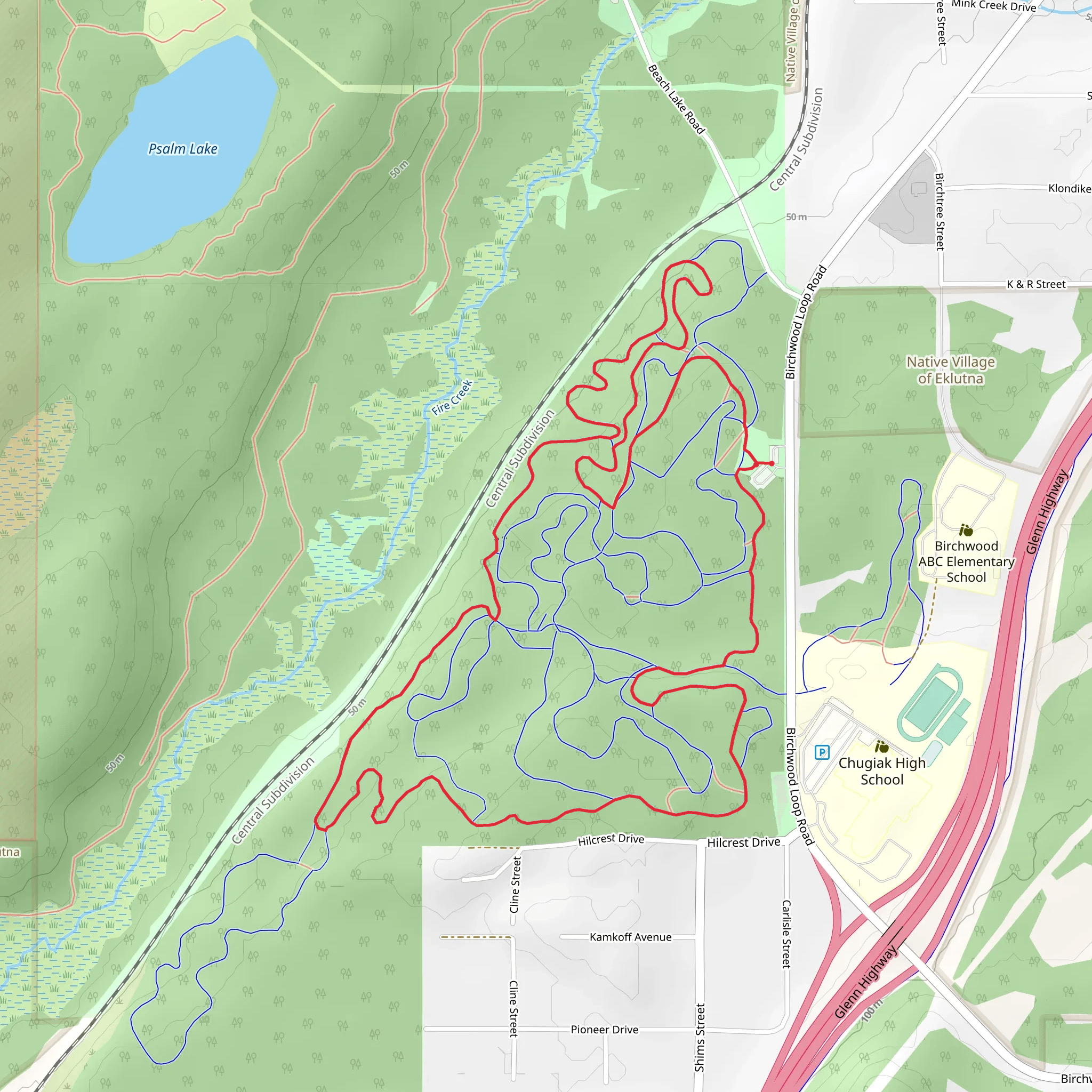 North Pasture, Bridge and Swamp Loop Trail mobile static map