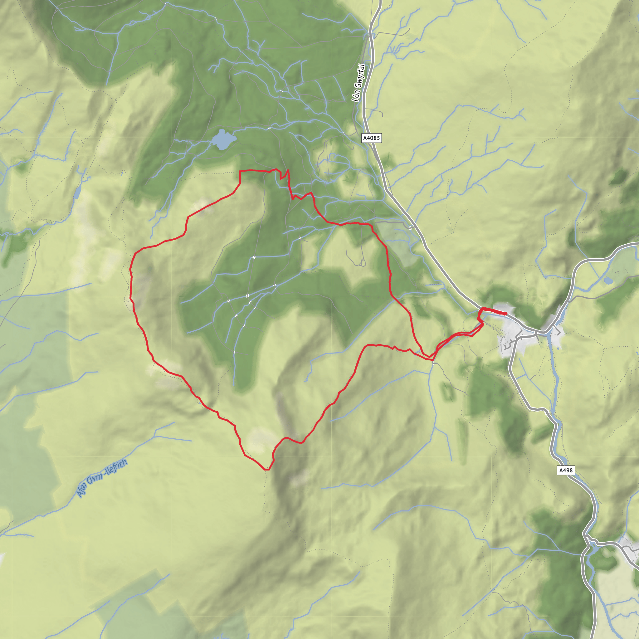 The Moel Hebog Circuit mobile static map