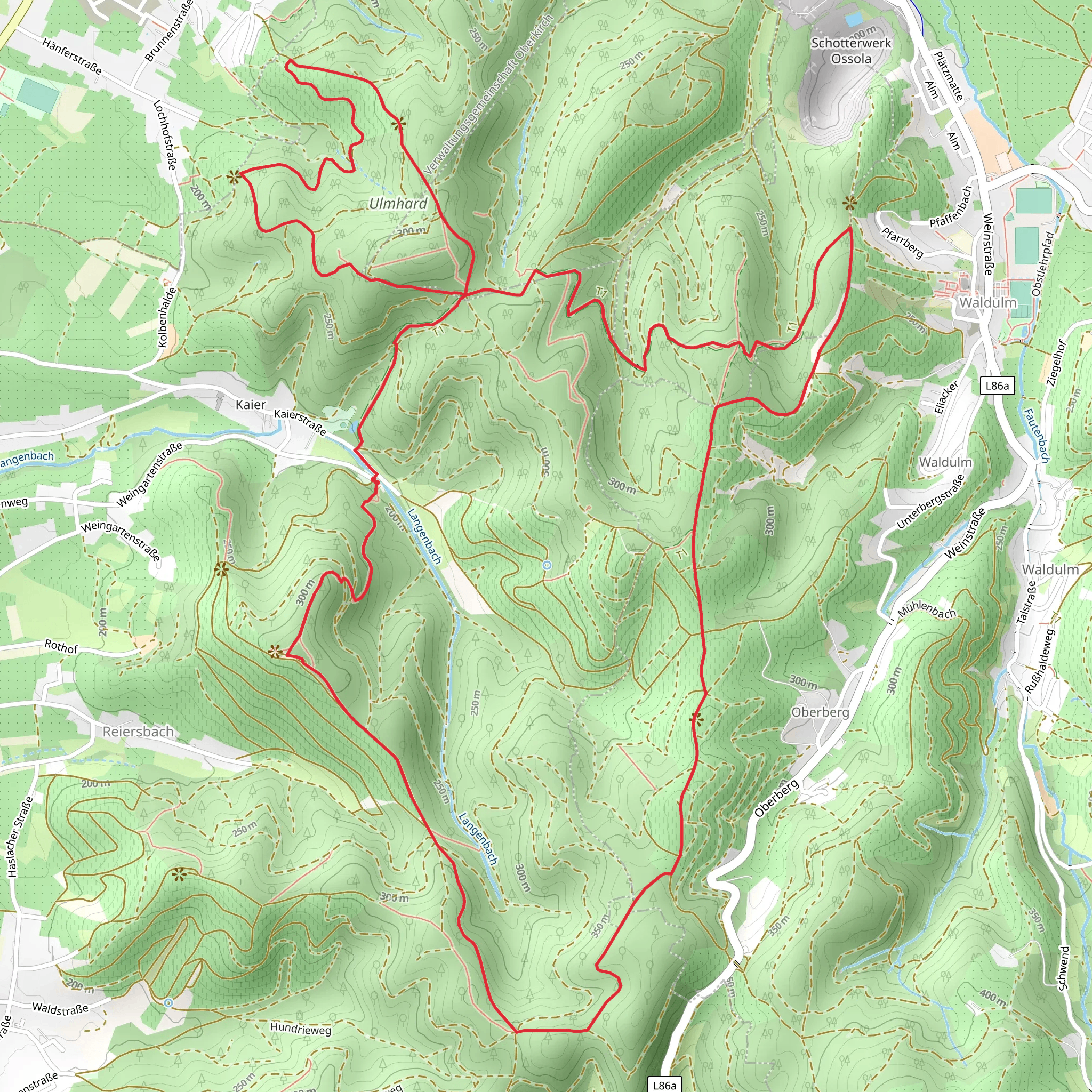 Ulmer Panoramaweg Knot mobile static map