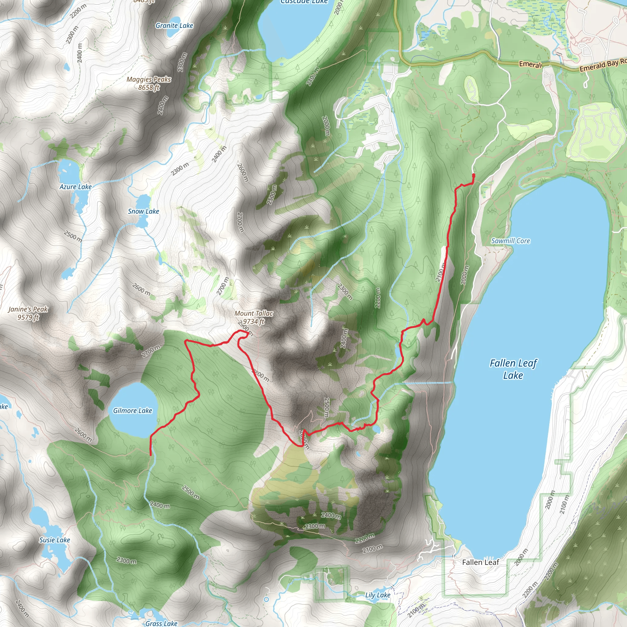 Glimore Lake via Floating Island Trail mobile static map