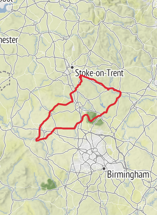 Stoke-on-Trent Road Cycling mobile static map