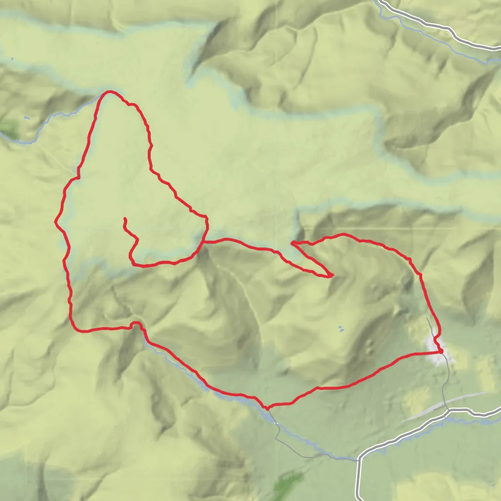 Kinder Scout Circular Walk mobile static map