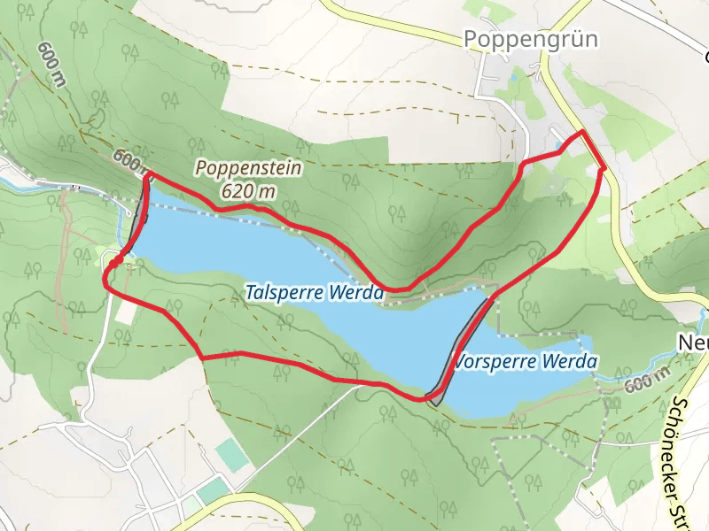 Talsperre Werda and Poppenstein Loop