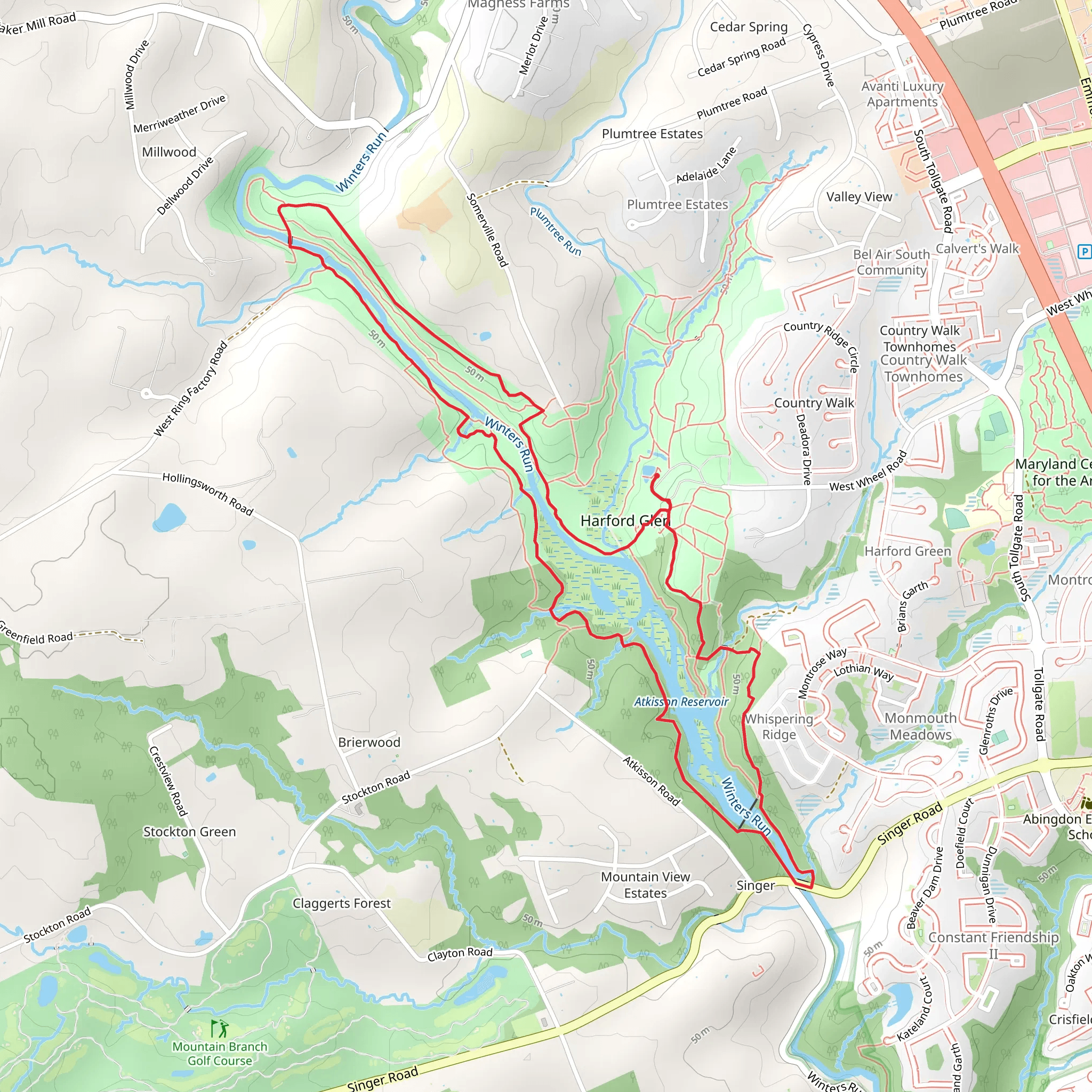 Atkisson Reservoir - West Side - Timber Black Loop Trail mobile static map