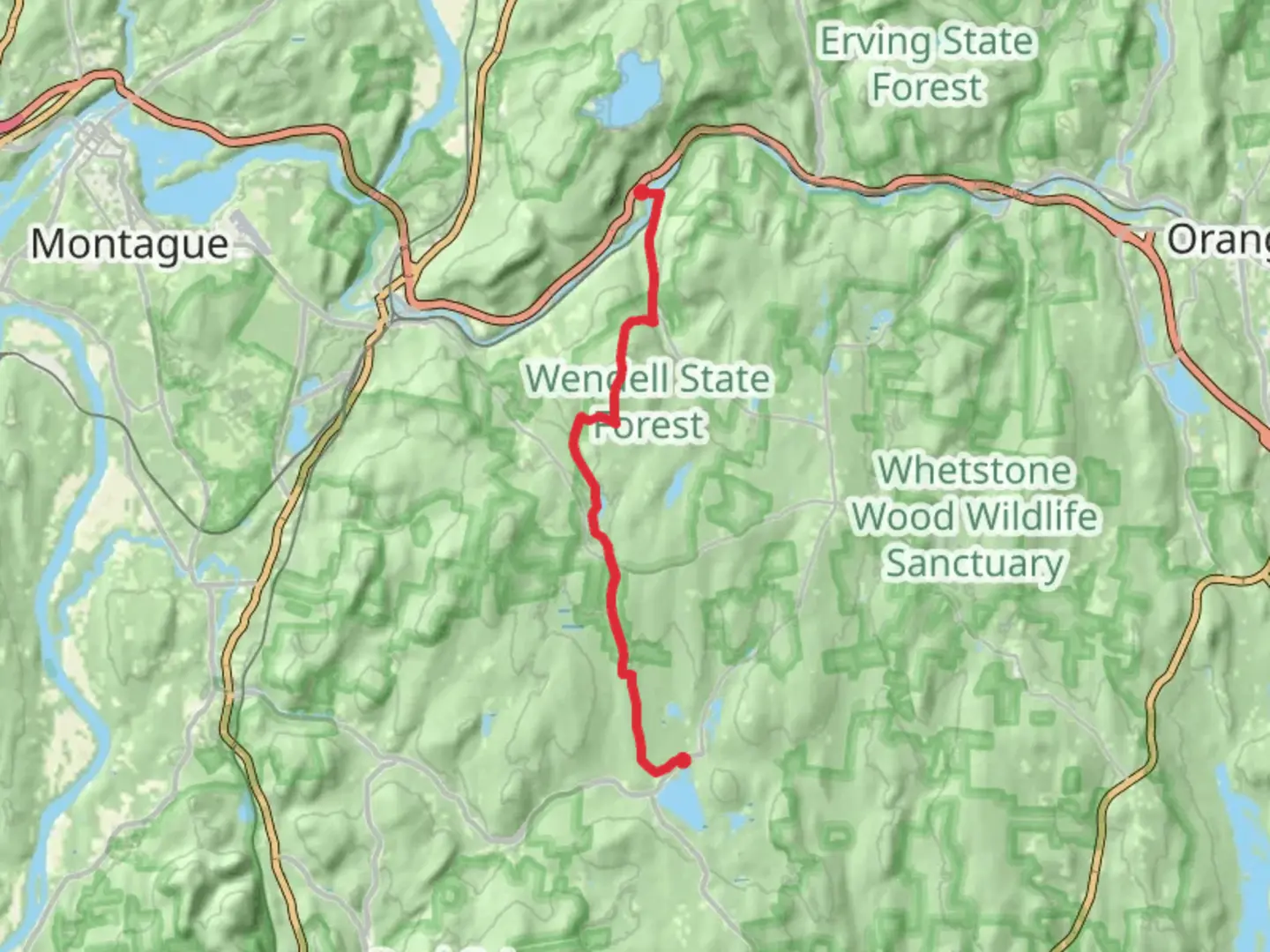 An image depicting the trail Lake Wyola to Farley via NET Trail and its surrounding area.