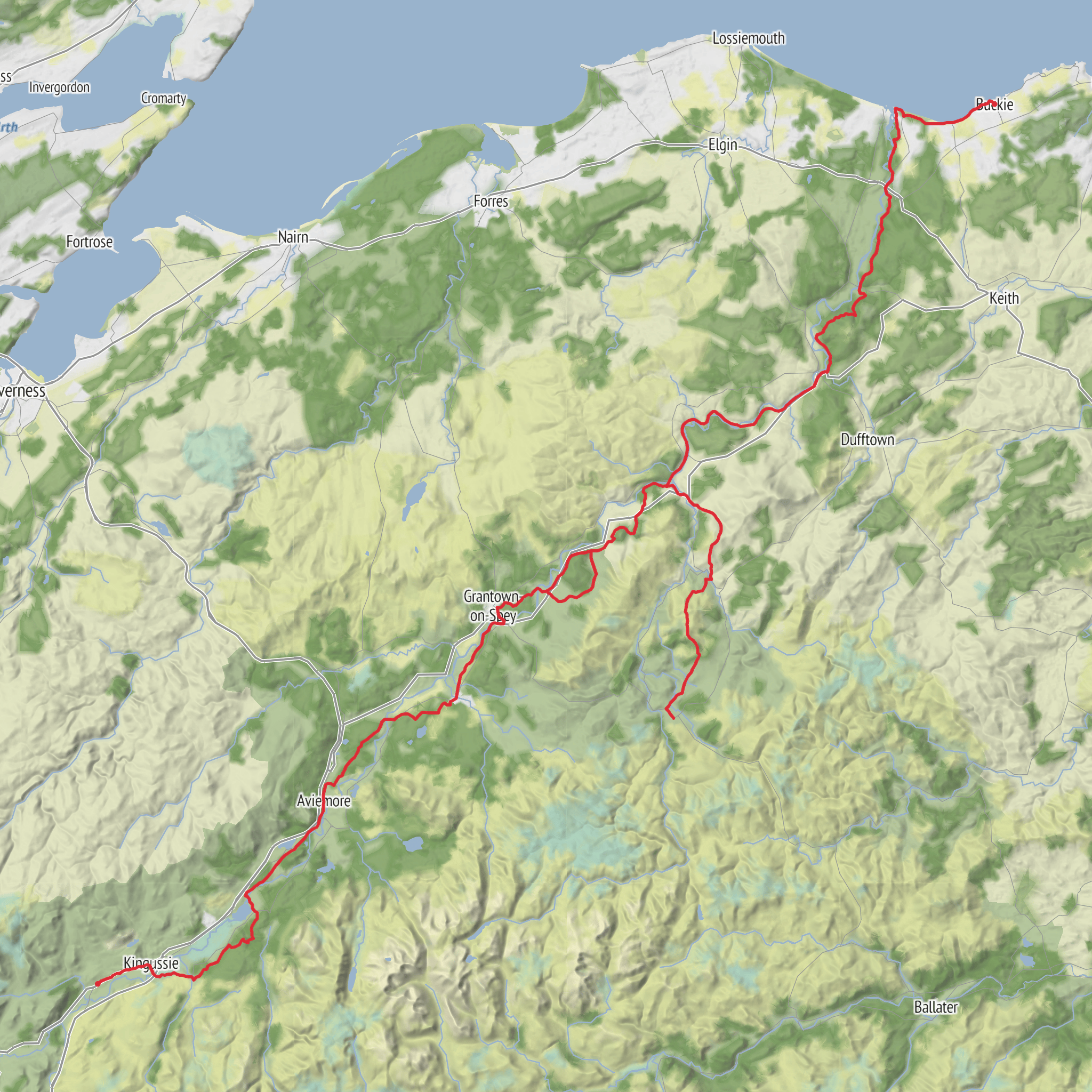 Speyside Way mobile static map