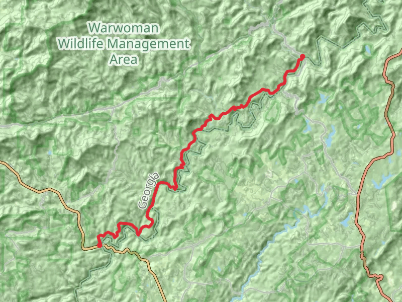 Chattooga River Trail from Highlands Highway