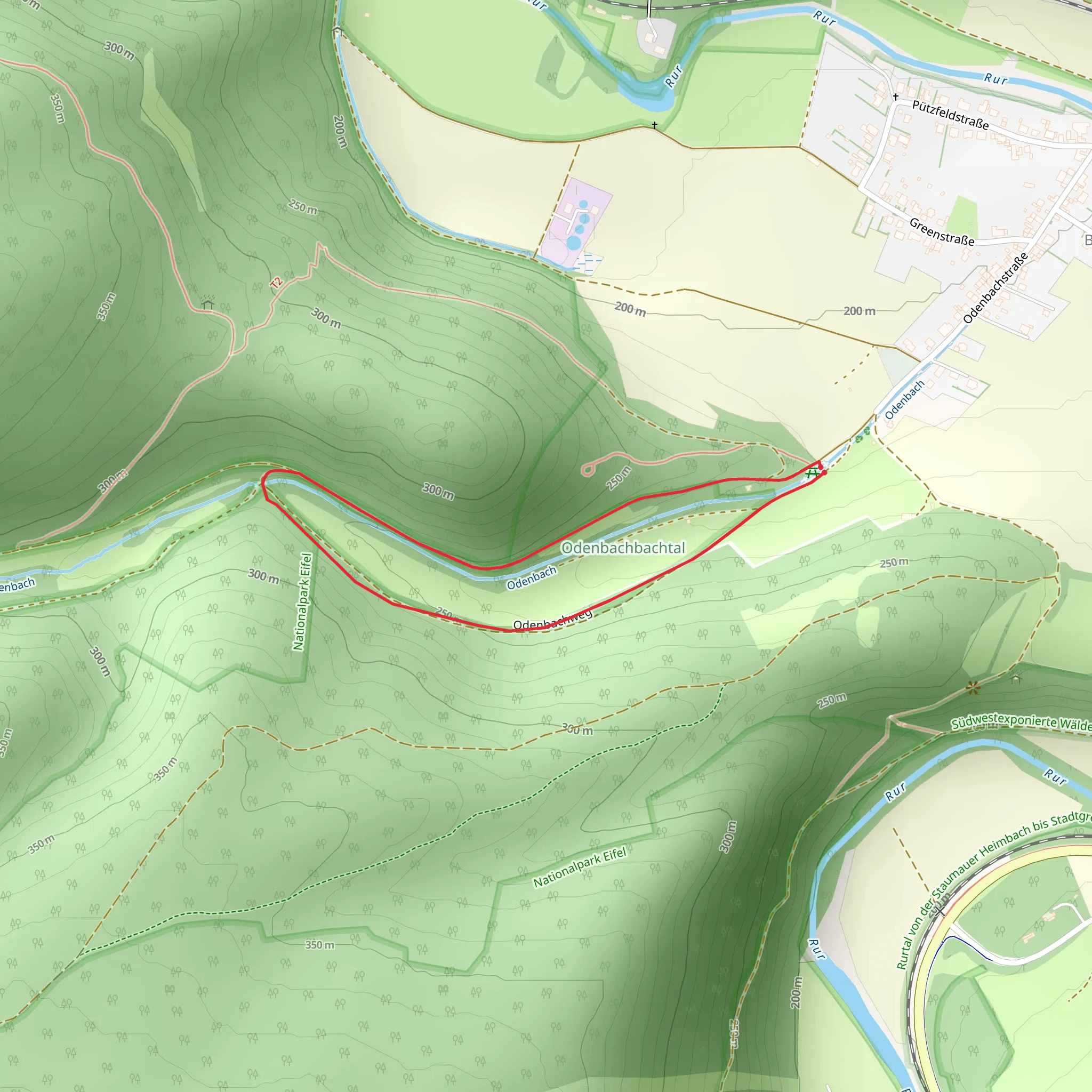 Odenbachbachtal Loop mobile static map