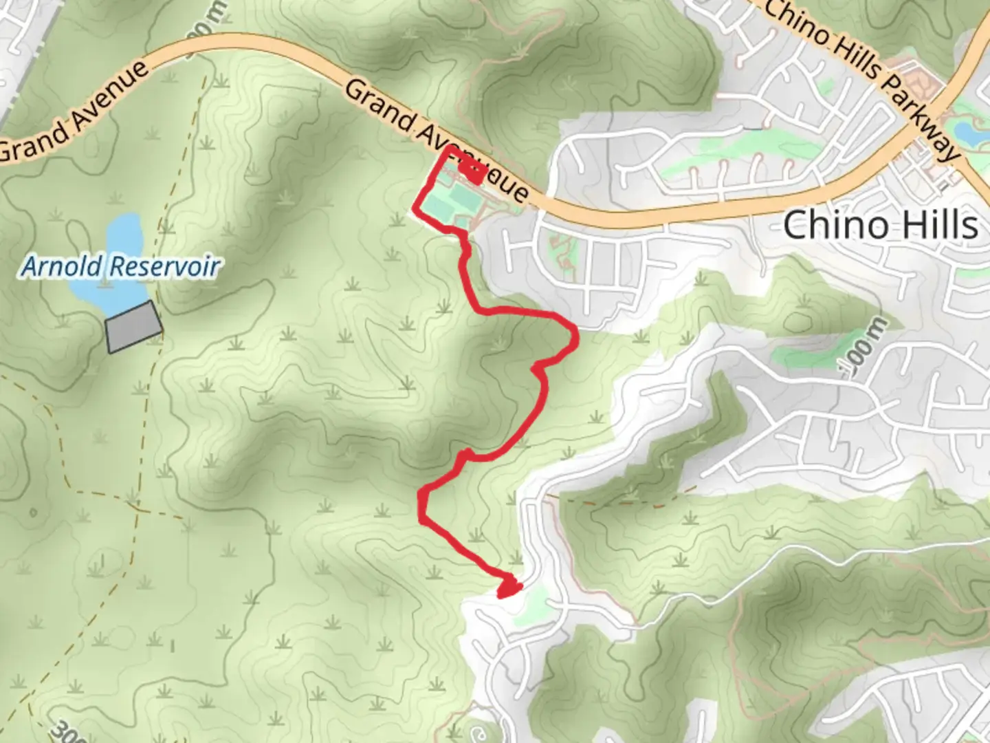 An image depicting the trail Grand Avenue Park to Sunset Park and its surrounding area.