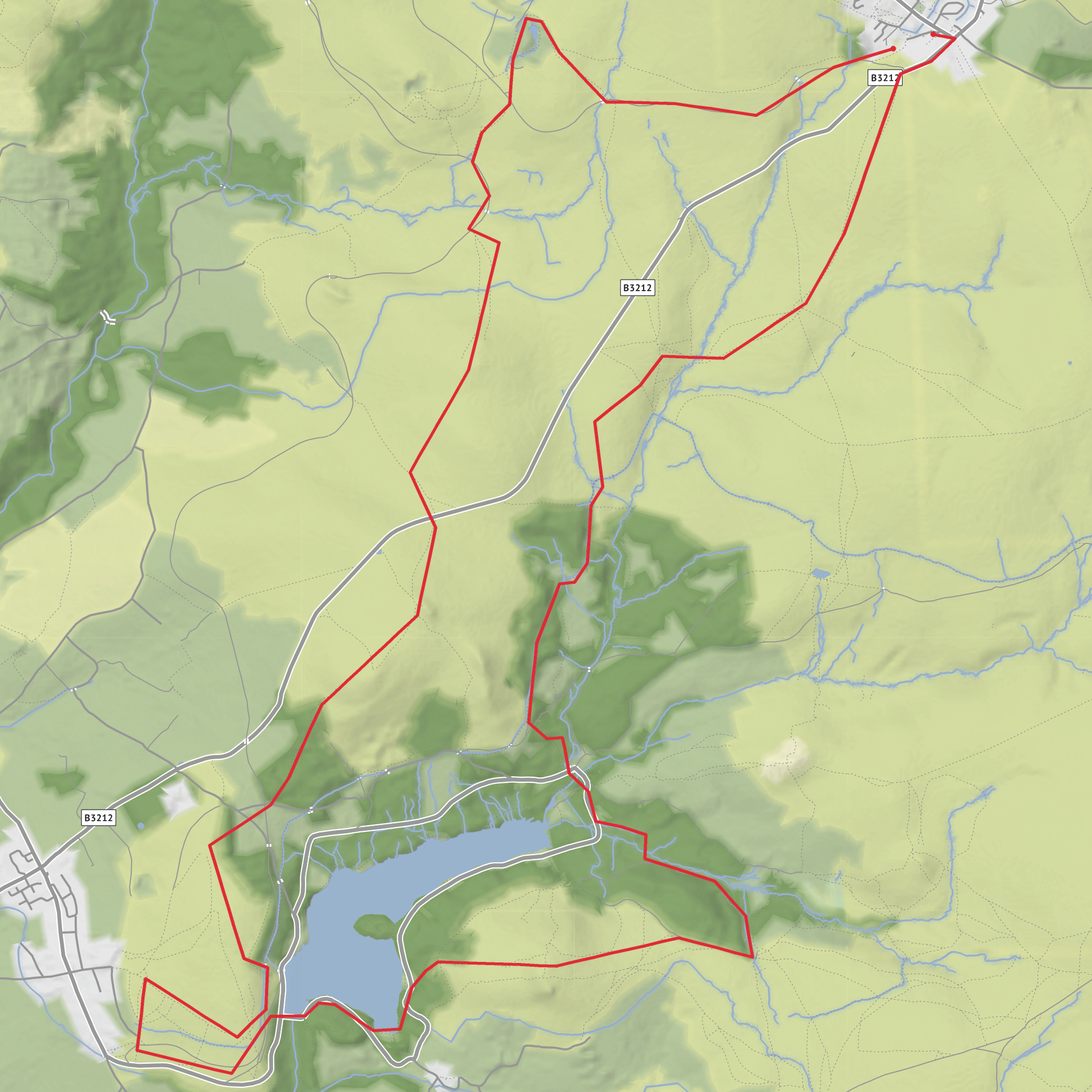 Princetown to sheep’s tor camp mobile static map