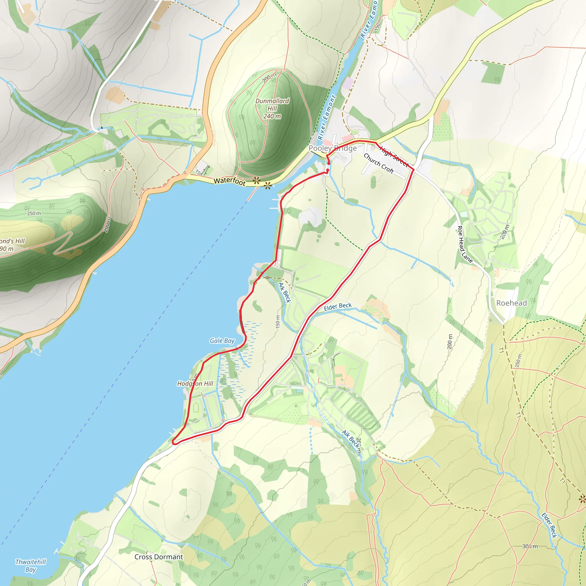 Hodgson Hill and Gale Bay Loop mobile static map