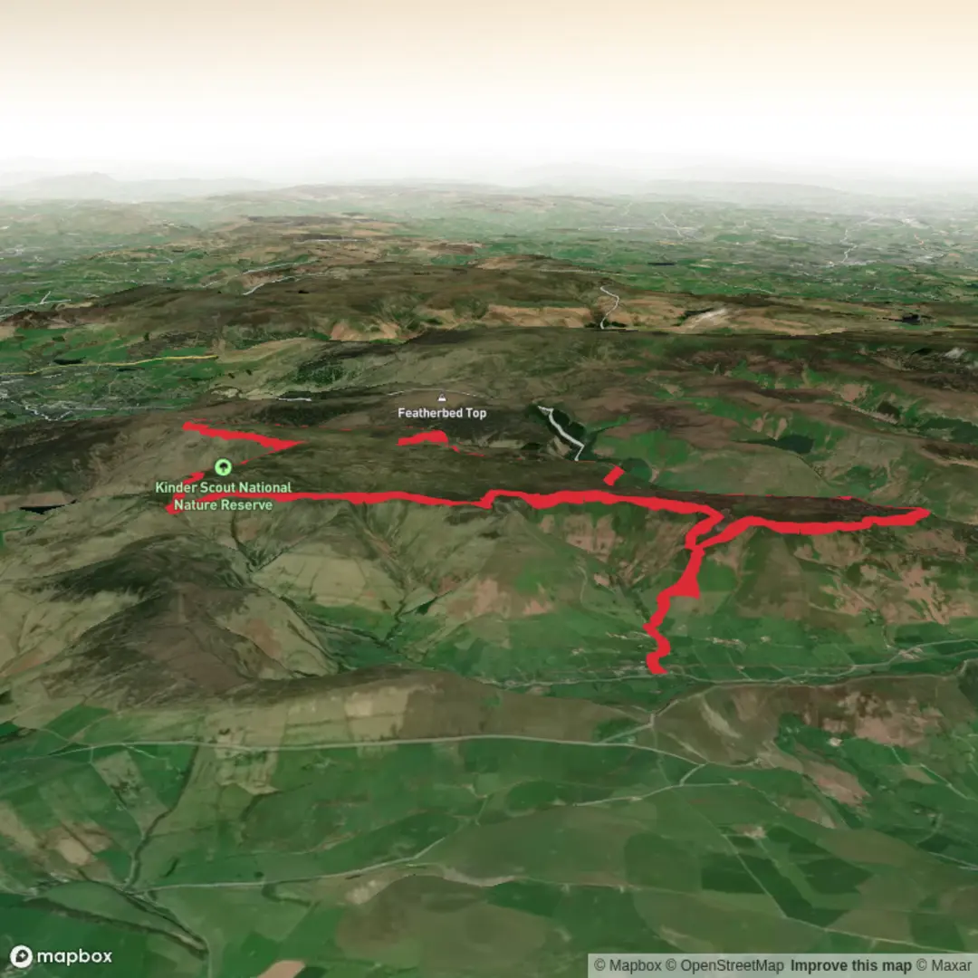 An image depicting the trail Kinder Scout Perimeter and its surrounding area.