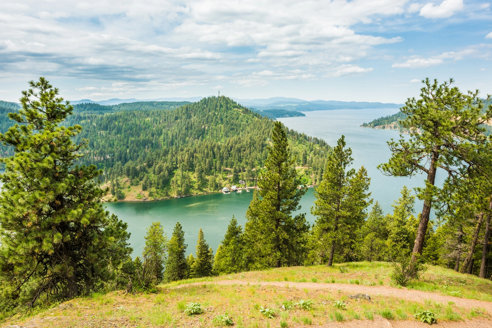 An image depicting the trail Trail of the Coeur d'Alenes and its surrounding area.
