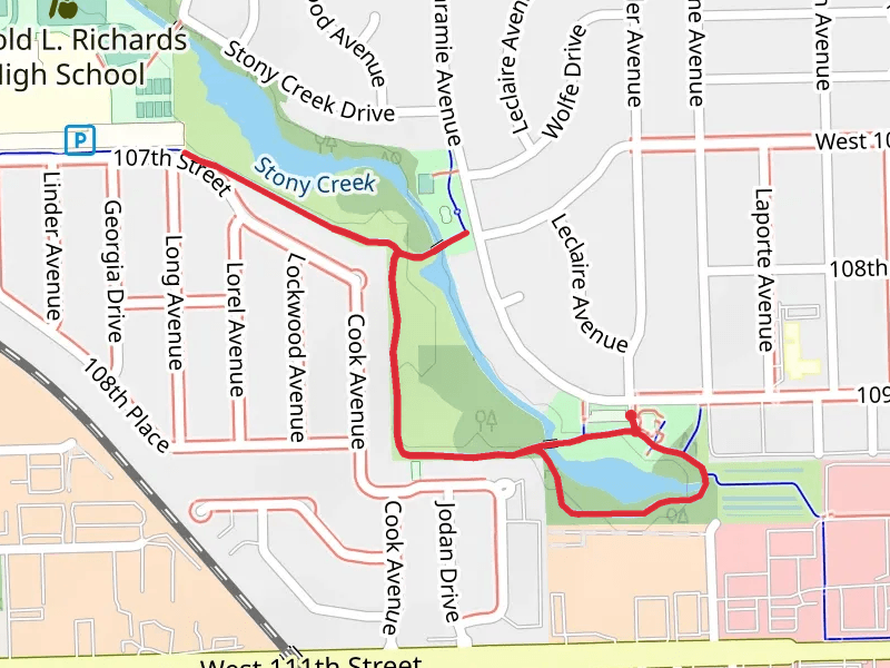 Loop along Stony Creek via Wolfe Wildlife Refuge Park