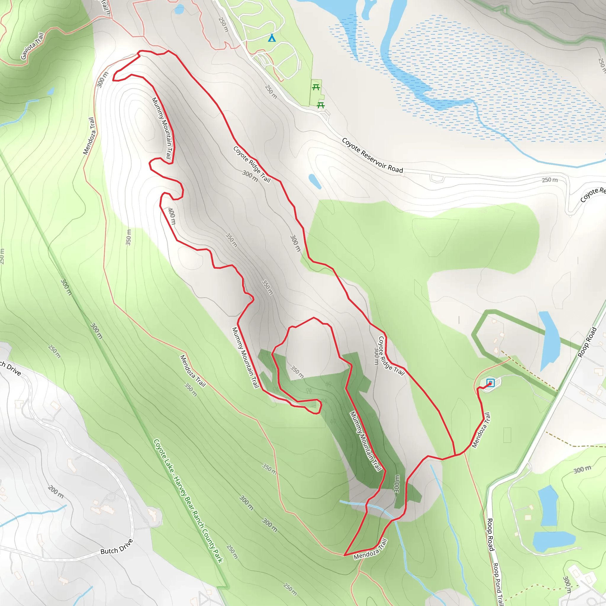 Coyote Ridge and Mummy Mountain Trail mobile static map