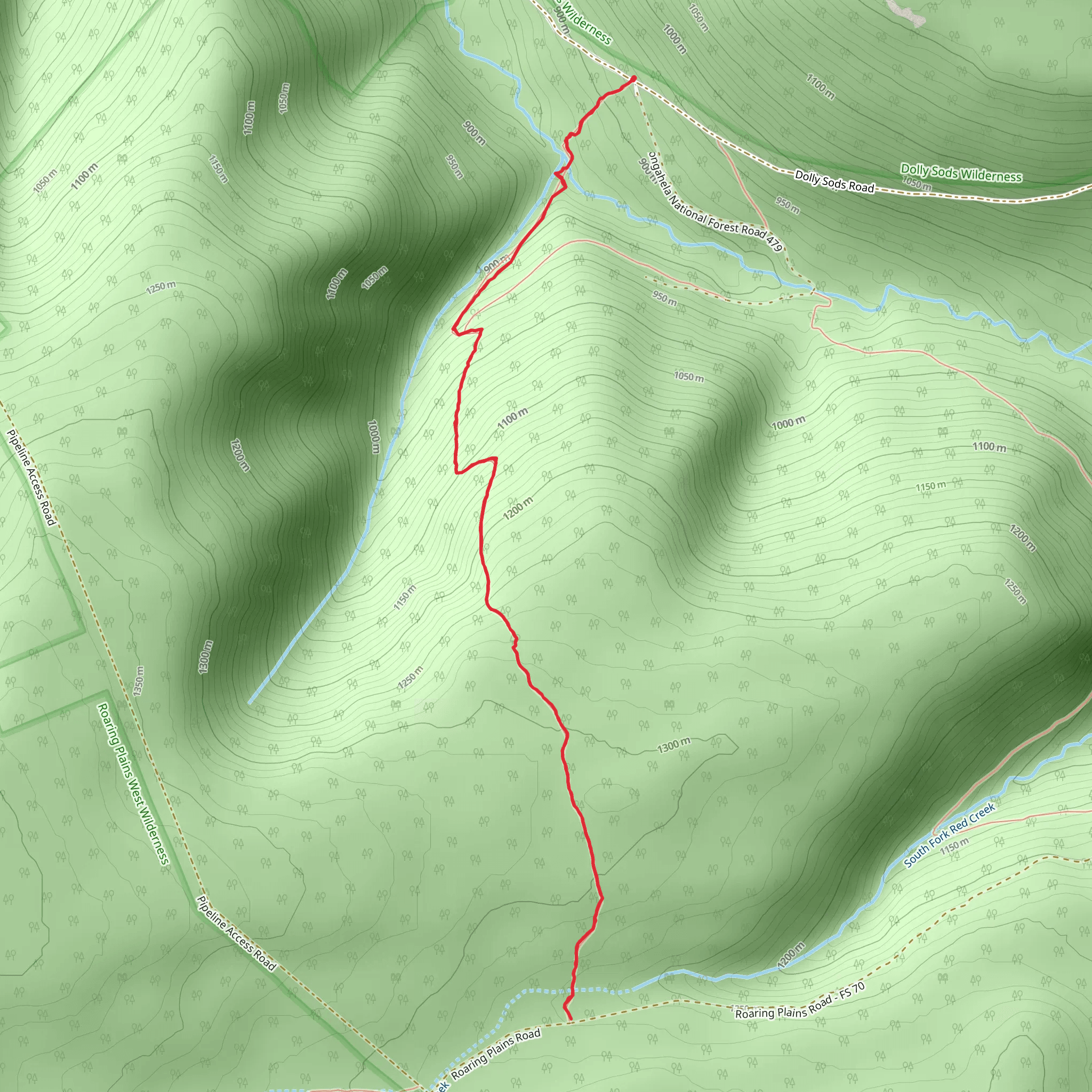 Boar's Nest Trail mobile static map