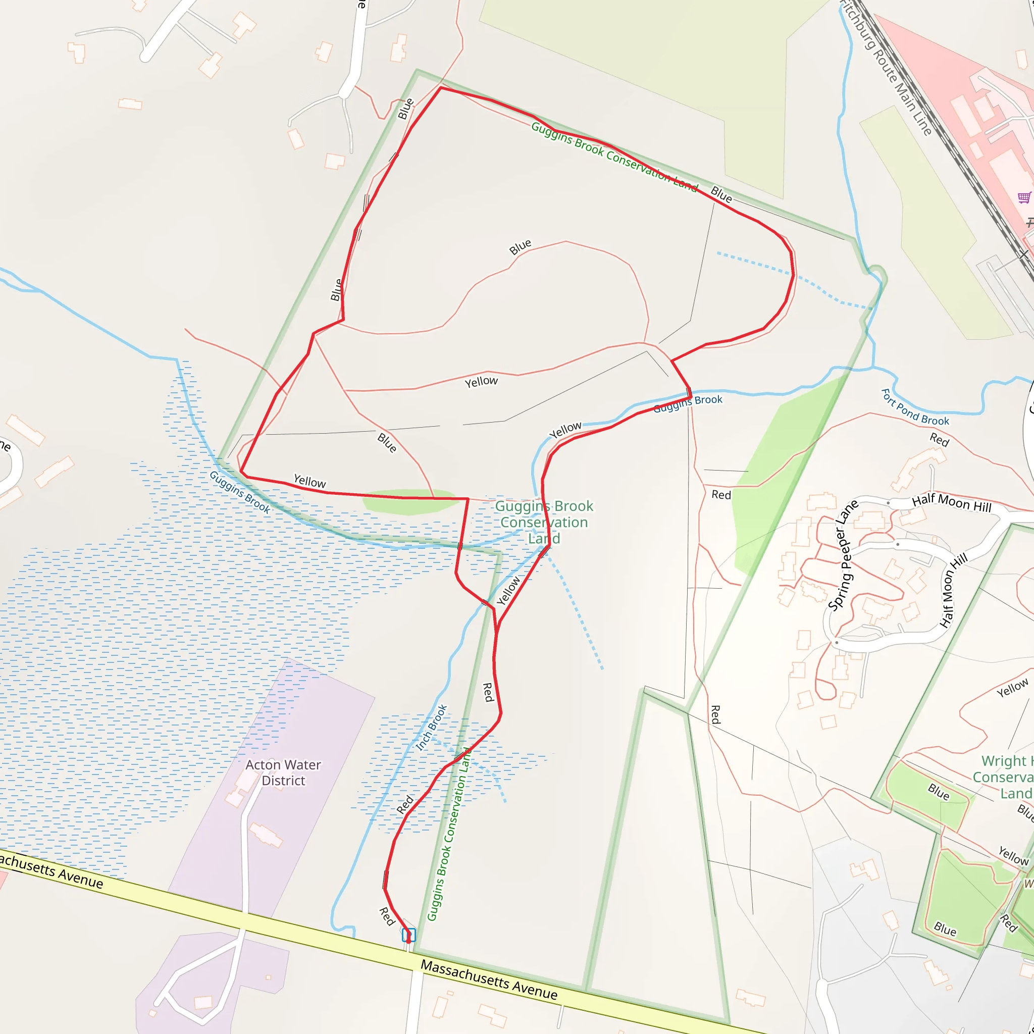 Guggins Brook Trail mobile static map