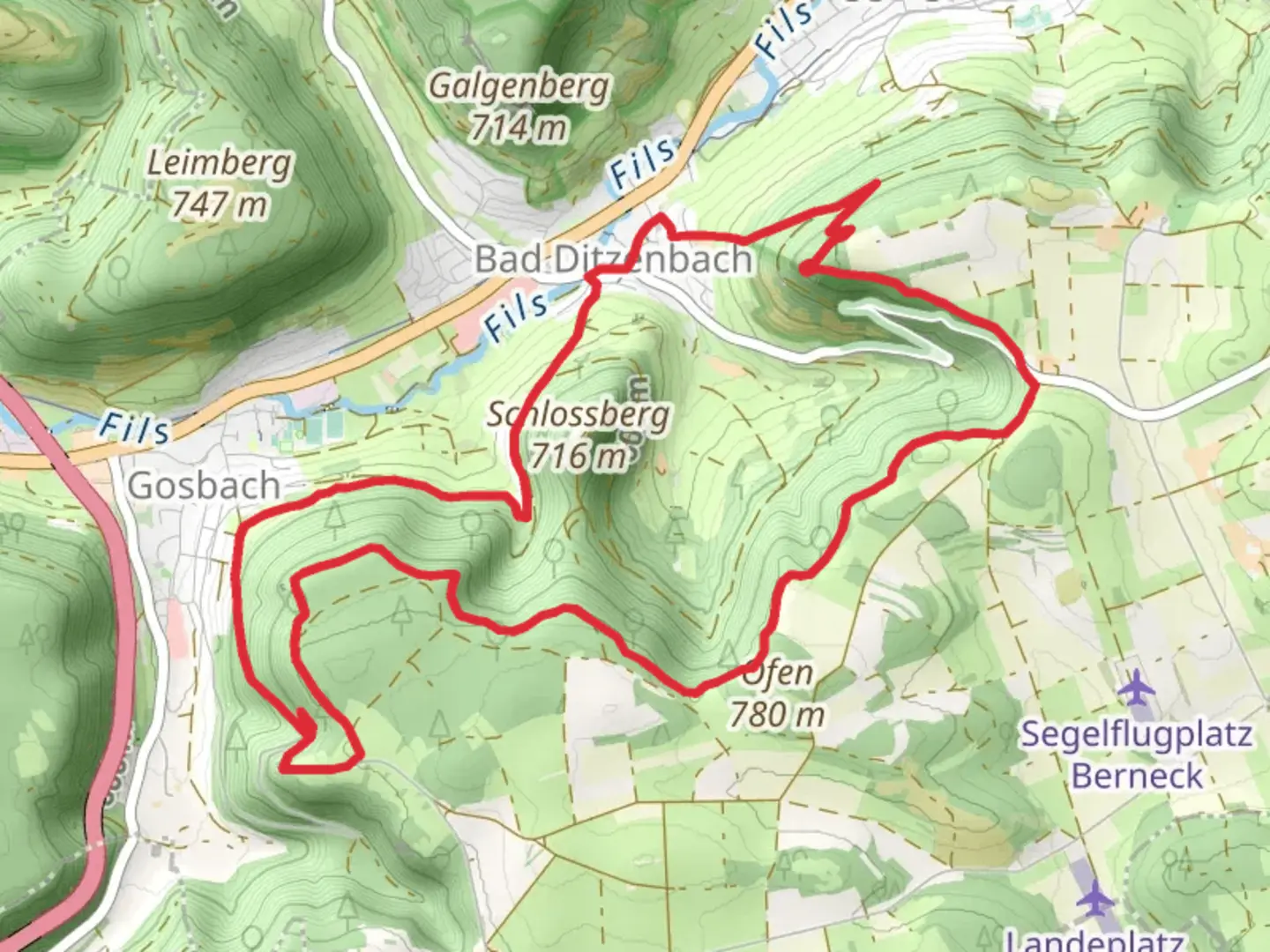An image depicting the trail Loewenpfade - Hoehenrunde and its surrounding area.