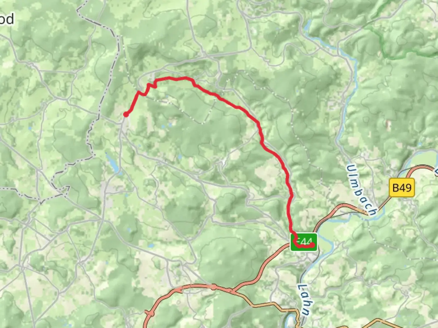 An image depicting the trail Mengerskirchen to Lohnberg Walk and its surrounding area.
