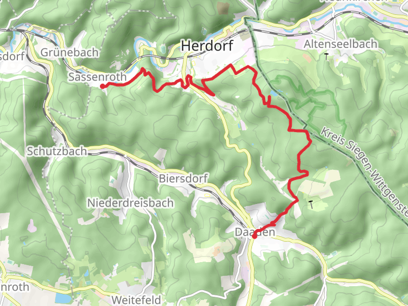 Sassenroth to Daaden via Silbersee and Druidensteig