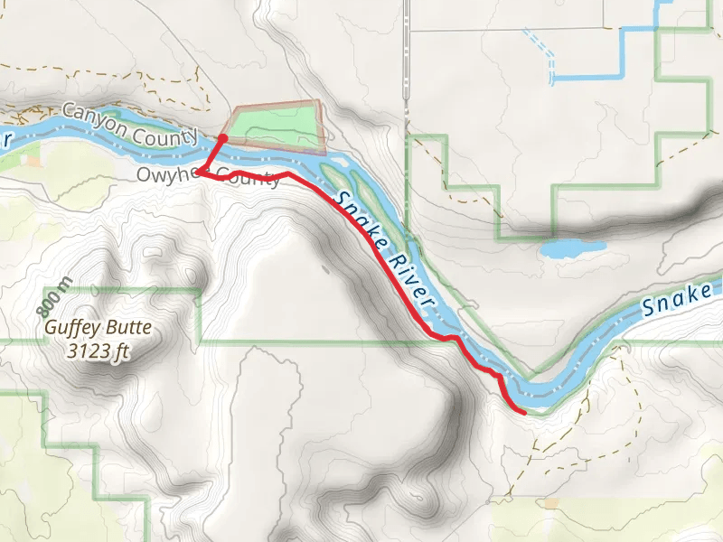 Guffey Butte Ridge via Guffey Bridge