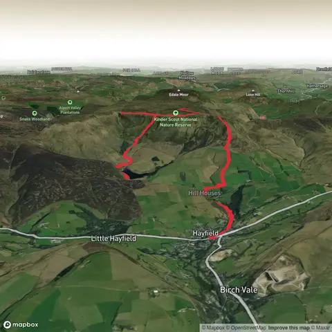 Hayfield - Kinder Reservoir - Downfall - Kinder Scout - Kinderlow End - Hayfield