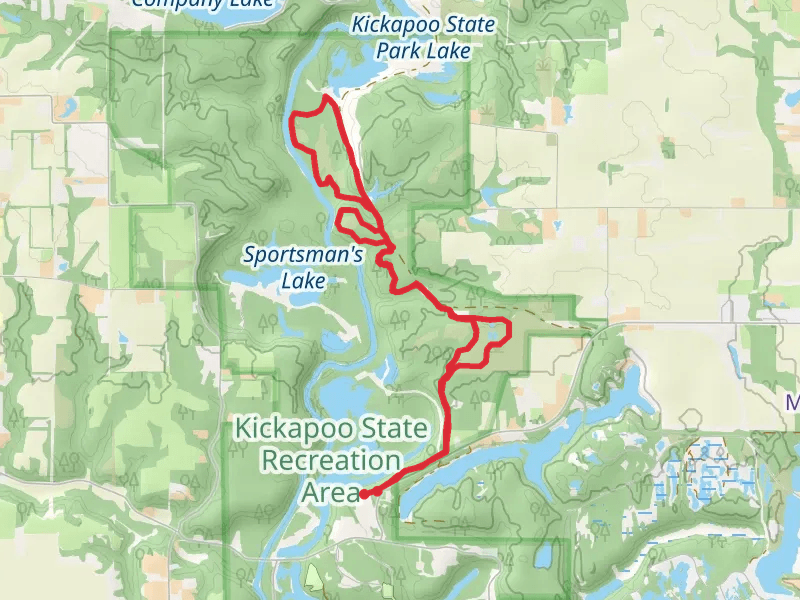 Middle Fork Vermilion River - Out and Back Trail