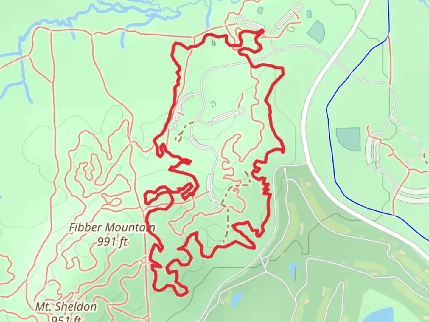 An image depicting the trail Beech and Grom Loop and its surrounding area.