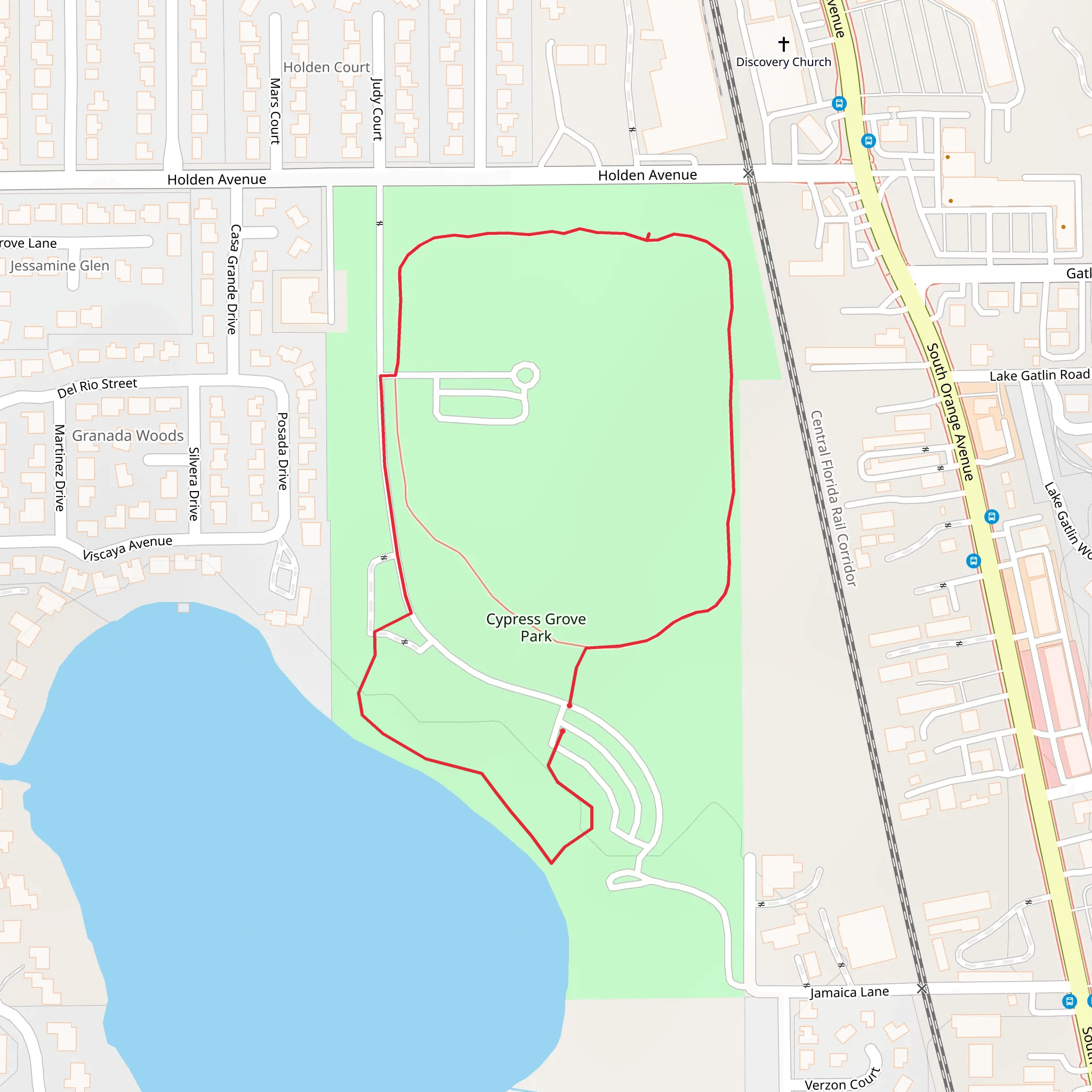 Cypress Grove Park Loop mobile static map