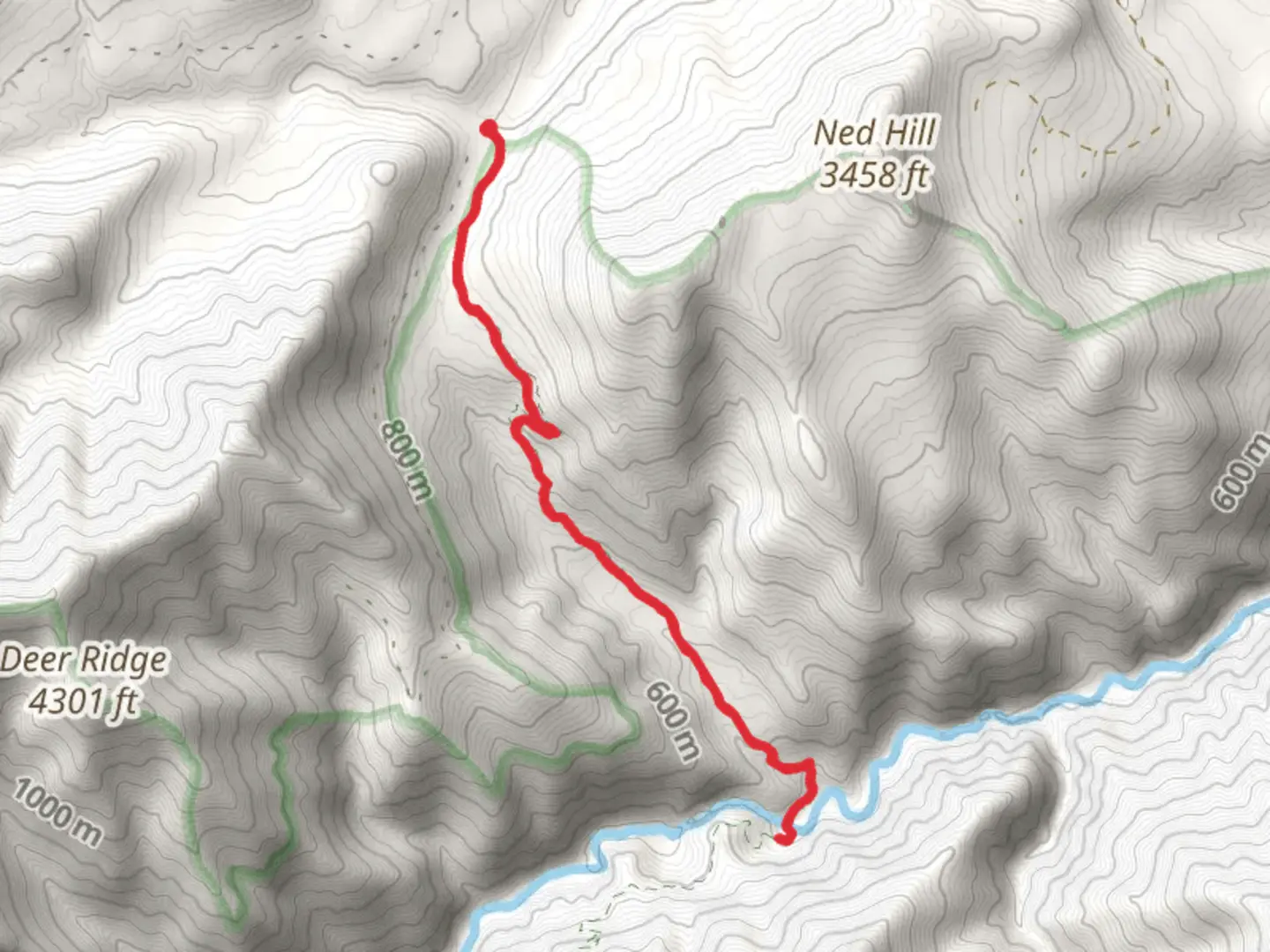 An image depicting the trail Slab Camp Trail and its surrounding area.
