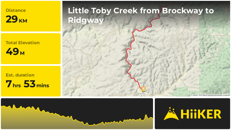 Little Toby Creek from Brockway to Ridgway | Jefferson County | Pennsy