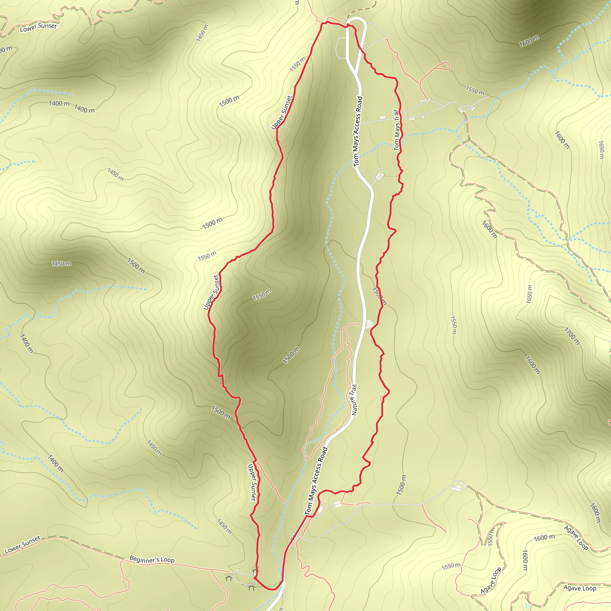 Upper Sunset Loop mobile static map