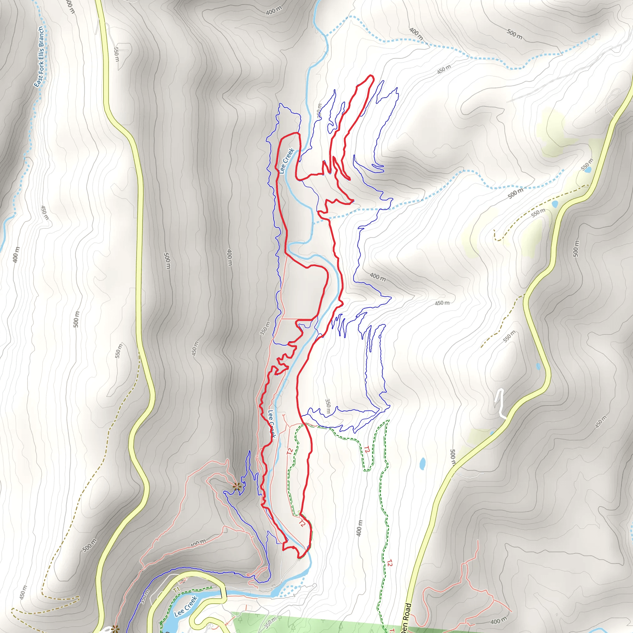 Fossil Flats - Racers Hill - Sawmill Loop mobile static map