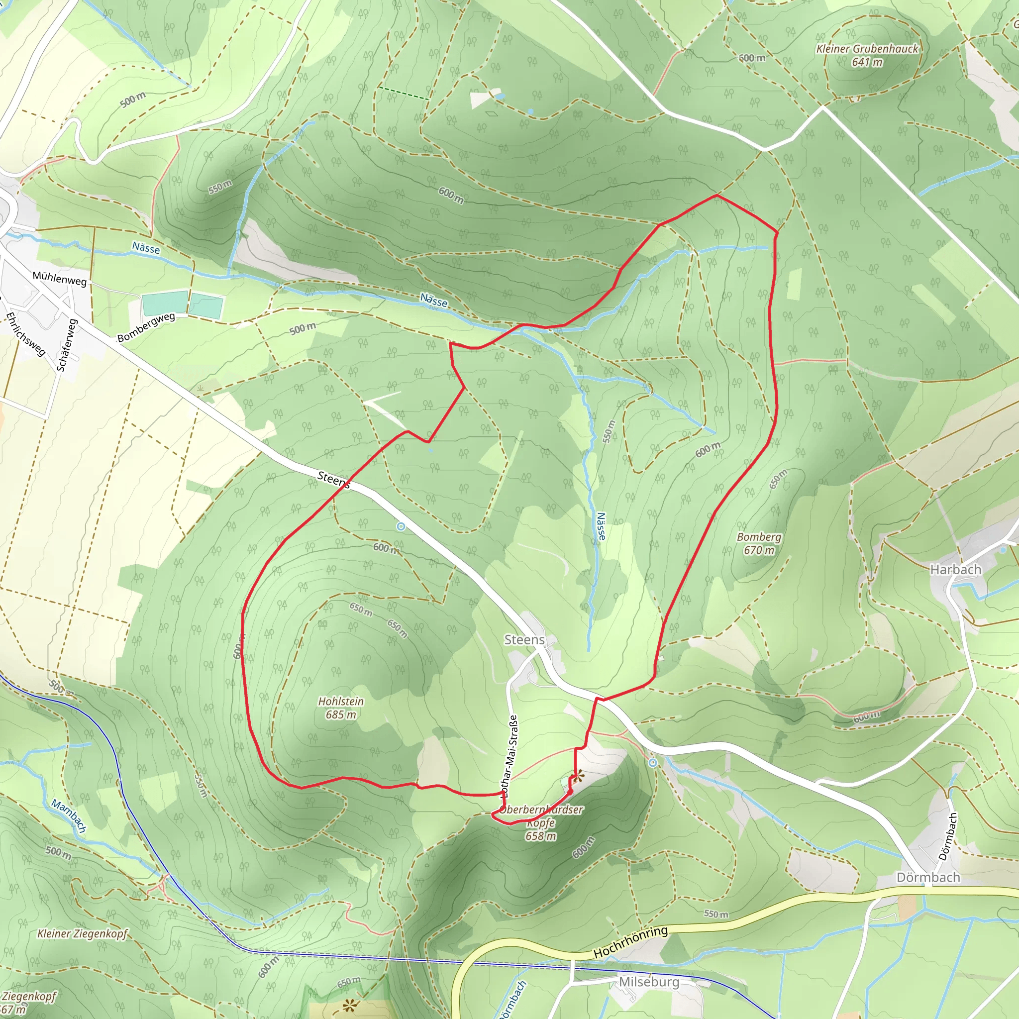 Hohlstein and Steens Loop mobile static map