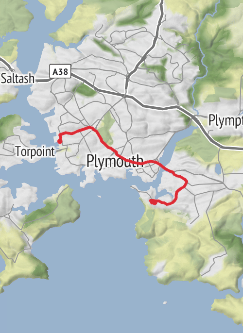 Hike from Keyham mobile static map