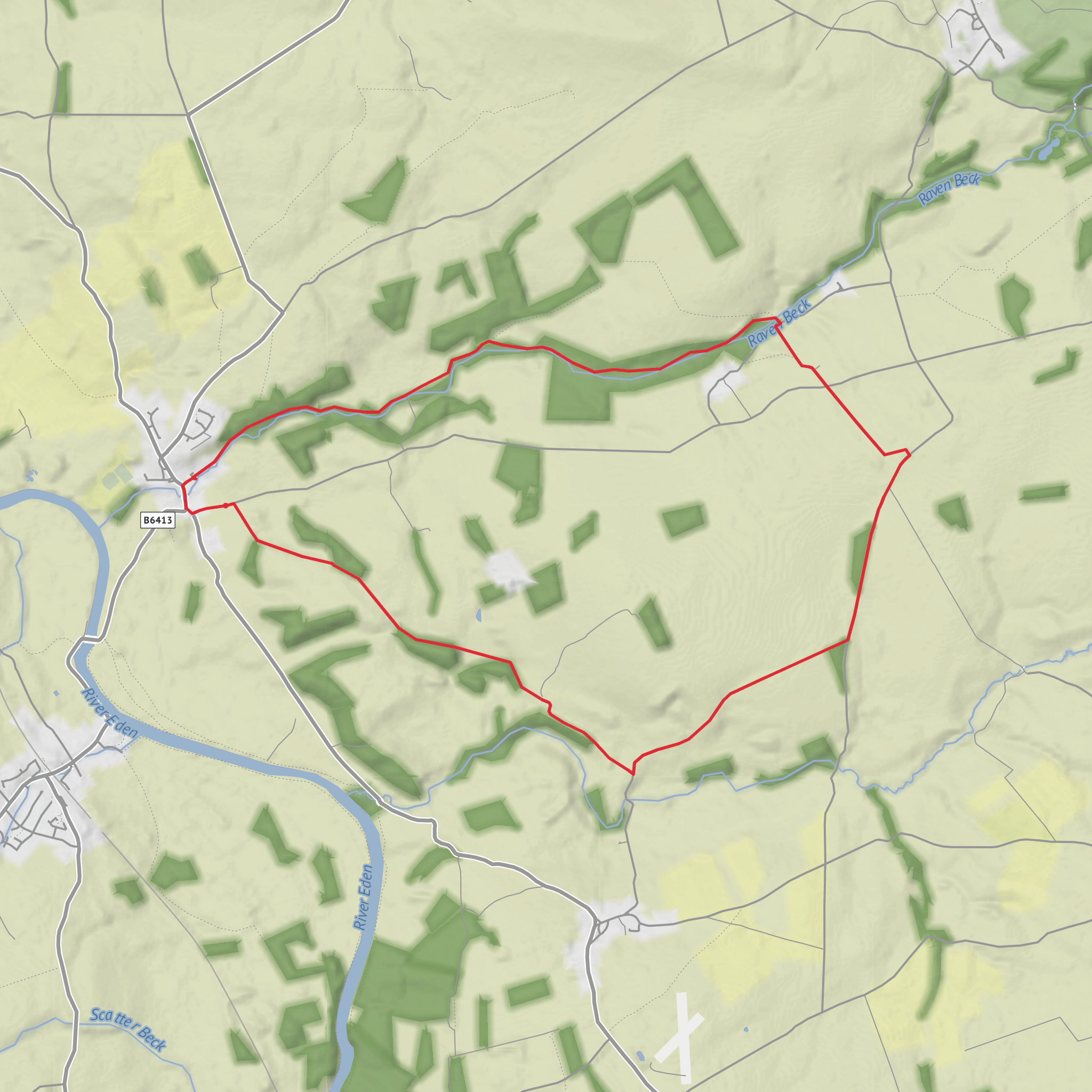 Kirkoswald Castle circular mobile static map