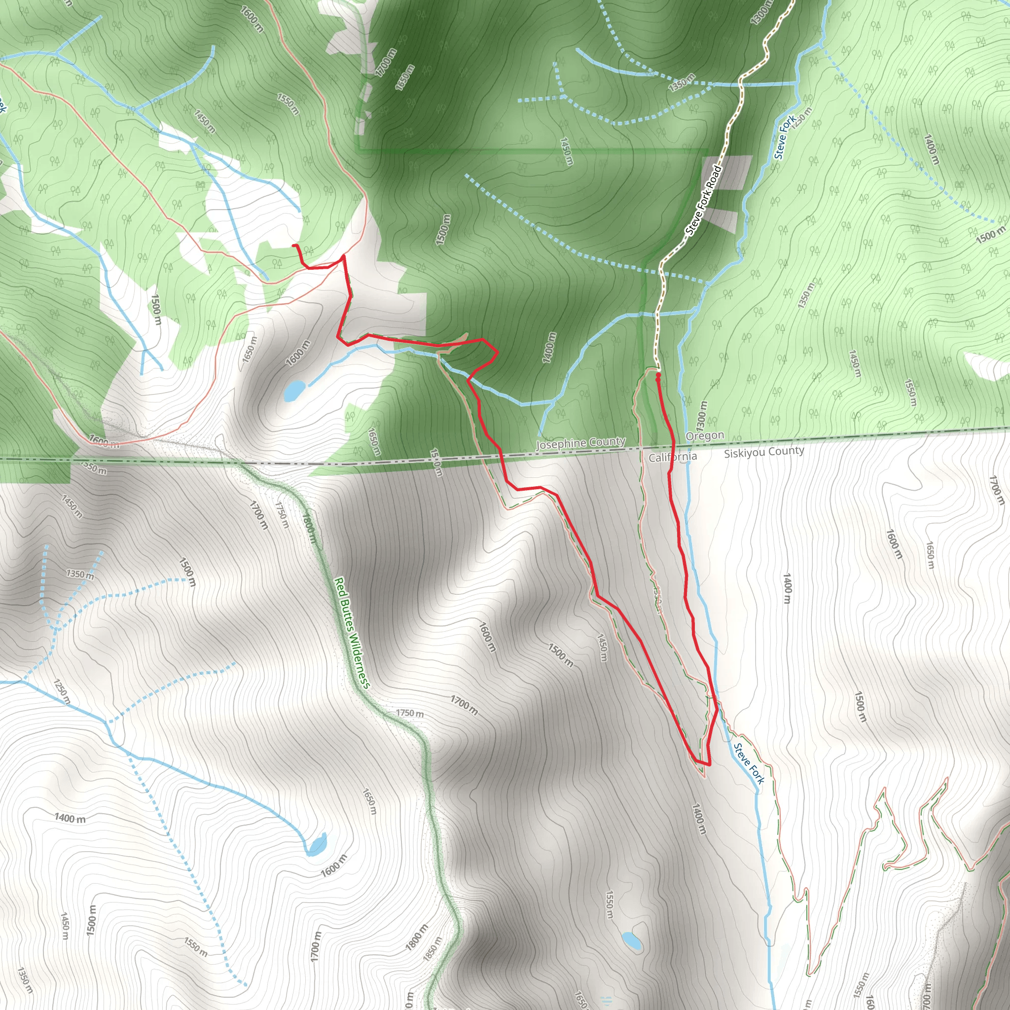 Steve Fork Trail and Trail to Sucker Creek Gap mobile static map