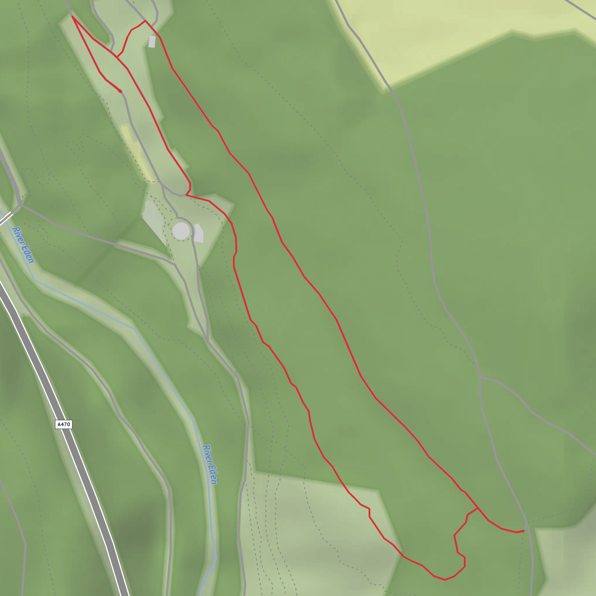 The Cefndeuddwr Trail at Coed-y-Brenin mobile static map